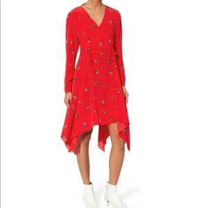 Intermix “Josie” floral printed red dress